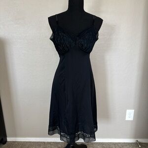 Elegant Black Lace Slip Dress